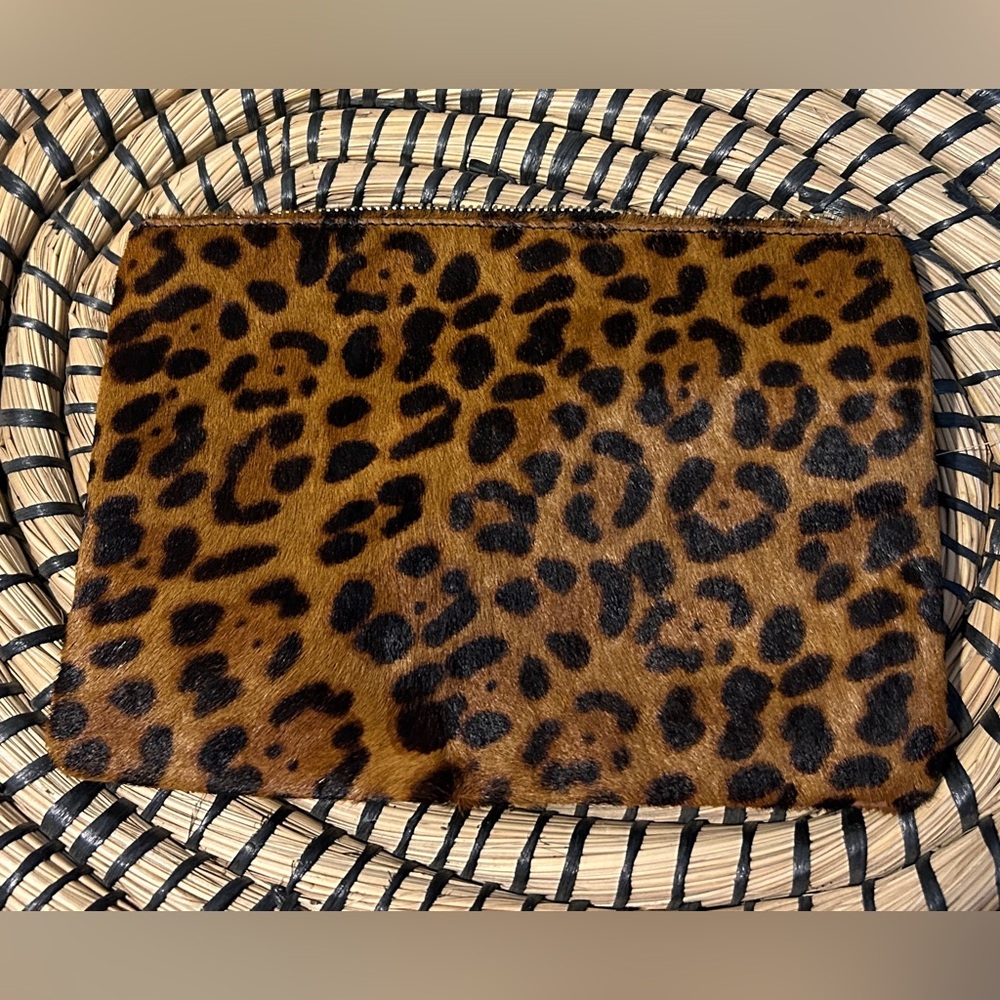 Leopard print clutch